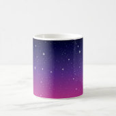 Dunkler lila Sternenhimmel Kaffeetasse (Mittel)