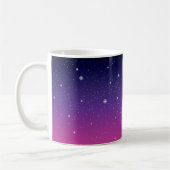 Dunkler lila Sternenhimmel Kaffeetasse (Links)
