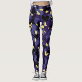 Dunkler lila Tarndruck Leggings (Vorderseite)