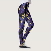 Dunkler lila Tarndruck Leggings (Rechts)