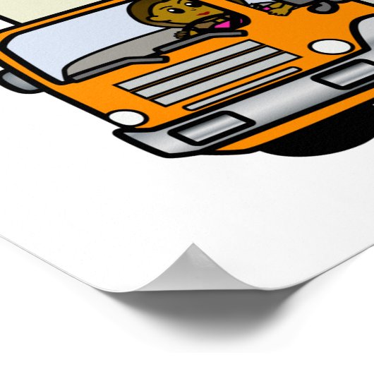 Dunkler Lkw-Fahrer Poster (Ecke)