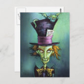 Dunkler Mad Hatter aus der Alice im Wunderland Postkarte (Vorne/Hinten)