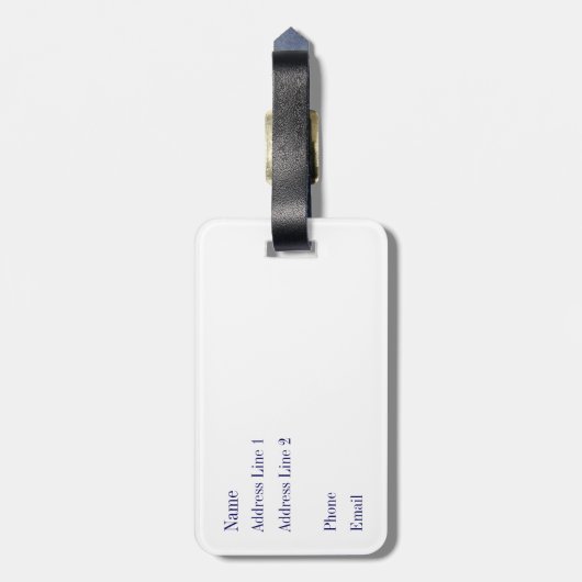 Dunkler Marine-u. Türkis-karierter Gepäck-Umbau Gepäckanhänger (Rückseite vertikal)