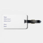 Dunkler Marine-u. Türkis-karierter Gepäck-Umbau Gepäckanhänger (Rückseite horizontal)