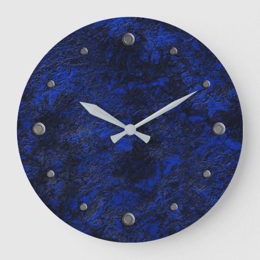 Dunkler Marineschwarzstein-Marmorgranit maserte Große Wanduhr (Vorderseite)