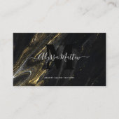 Dunkler Marmor Gold Glitzer Elegantes modernes Mon Visitenkarte (Vorderseite)