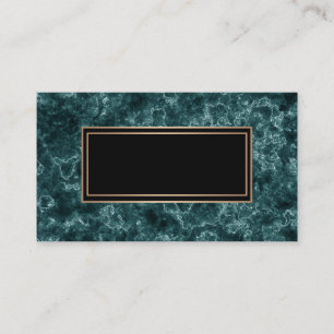 Dunkler Marmor, Marmor, dunkeltürkis Visitenkarte