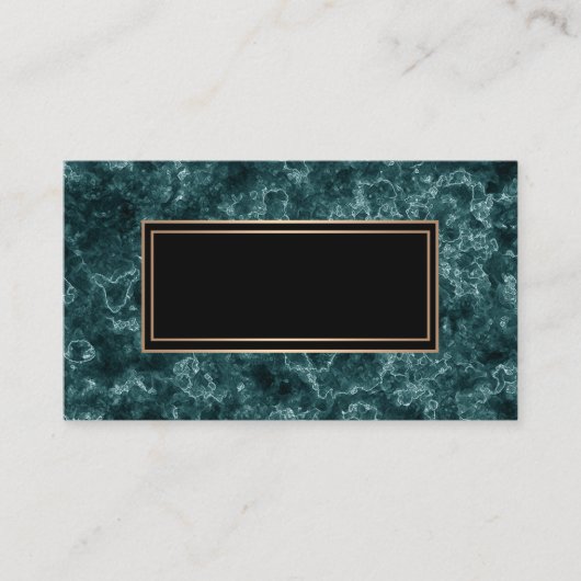 Dunkler Marmor, Marmor, dunkeltürkis Visitenkarte (Vorderseite)
