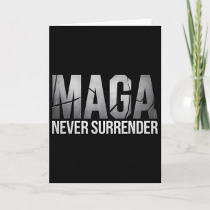 Dunkler Mega Trump 2024 Mega Niemals Aufgeben  Karte