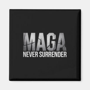 Dunkler Mega Trump 2024 Mega Niemals Aufgeben Magnet