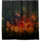 Dunkler Mehrfarben-Bokeh-Kreise Duschvorhang (Vorderseite)