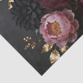 Dunkler, melancholischer Blumenstrauß Seidenpapier (Ausschnitt)