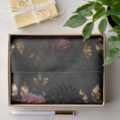 Dunkler, melancholischer Blumenstrauß Seidenpapier (Geschenk)