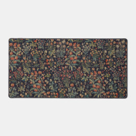 Dunkler, melancholischer, nächtlicher, florale bot schreibtischunterlage