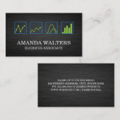 Dunkler metallischer Hintergrund | Diagramme und G Visitenkarte (Vorne/Hinten)