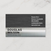 Dunkler Metallischer Hintergrund Silbermetall Visitenkarte (Vorderseite)
