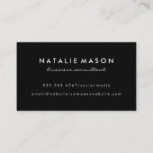 Dunkler metallischer Hintergrund Visitenkarte (Rückseite)