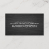 Dunkler metallischer Hintergrund Visitenkarte (Rückseite)