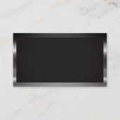 Dunkler Metallrahmen | Hintergrund der Schwarzen T Visitenkarte (Rückseite)