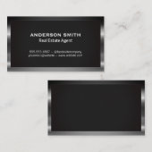 Dunkler Metallrahmen | Hintergrund der Schwarzen T Visitenkarte (Vorne/Hinten)