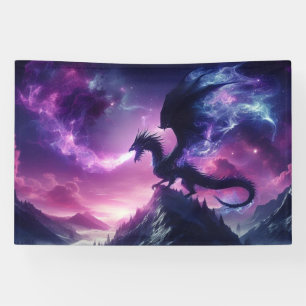 Dunkler, mittelalterlicher ätherischer Drache Banner