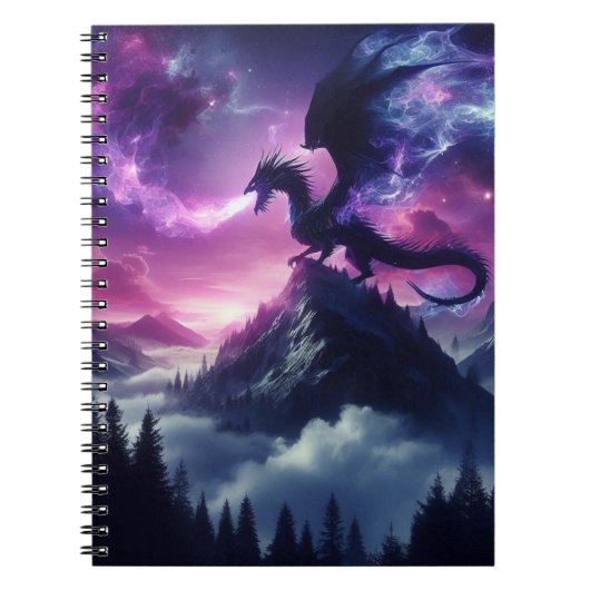 Dunkler, mittelalterlicher ätherischer Drache Notizblock (Vorderseite)