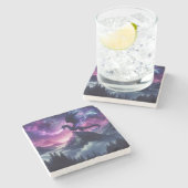 Dunkler, mittelalterlicher ätherischer Drache  Steinuntersetzer (Seitenansicht)