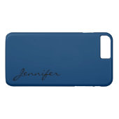 Dunkler Mitternachtsblauer Hintergrund Case-Mate iPhone Hülle (Rückseite (Horizontal))