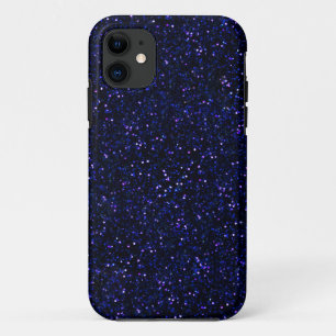 Dunkler Mitternachtsindigo-Blau-Glitzer Case-Mate iPhone Hülle