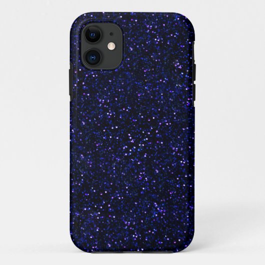 Dunkler Mitternachtsindigo-Blau-Glitzer Case-Mate iPhone Hülle (Rückseite)