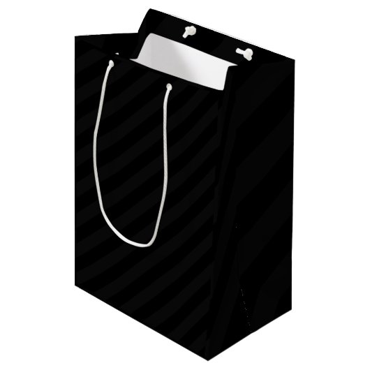 Dunkler Mitternachtsstreifen Mittlere Geschenktüte (Vorderseite Schrägansicht)