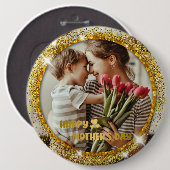 Dunkler Modus Faux-Goldfolie zum Muttertag Button (Vorne & Hinten)