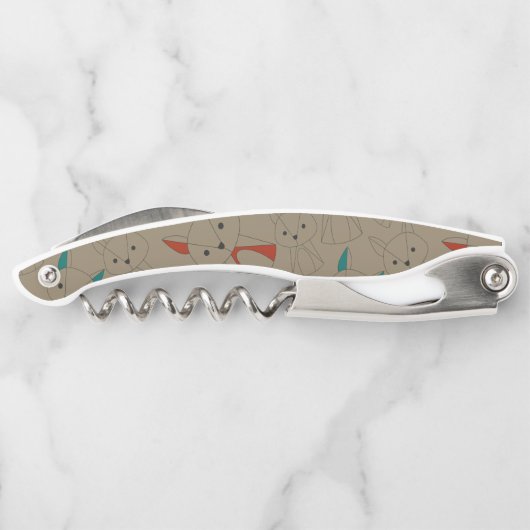 Dunkler Modus Fox-Cartoon Kellnermesser (Rückseite)