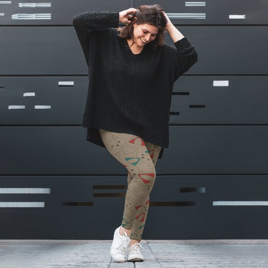 Dunkler Modus Fox-Cartoon Leggings