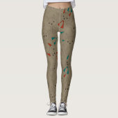 Dunkler Modus Fox-Cartoon Leggings (Vorderseite)