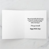 Dunkler Modus Golden Hearts Mother's Day Karte (Innenseite)