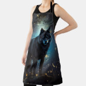 Dunkler Mysteriöser Schwarzer Wolf - Fest mal! Schürze (InSitu)