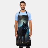 Dunkler Mysteriöser Schwarzer Wolf - Fest mal! Schürze (Getragen)