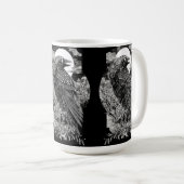 Dunkler Mystischer Rabe Kaffeetasse (VorderseiteRechts)