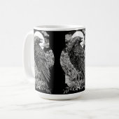 Dunkler Mystischer Rabe Kaffeetasse (Vorderseite Links)