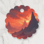 Dunkler Nacht der Flamme Geschenkanhänger (Rückseite)