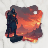 Dunkler Nacht der Flamme Geschenkanhänger (Rückseite)