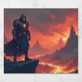 Dunkler Nacht der Flamme Schaumweinetikett (Einzelnes Label)