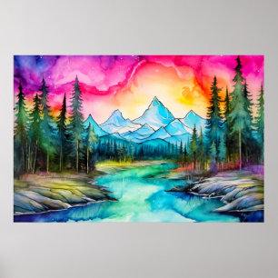 Dunkler nächtlicher Himmel Poster