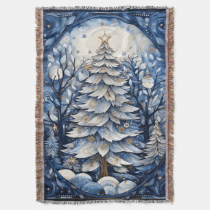 Dunkler Navy Moderner Weihnachtsbaum Winter Decke