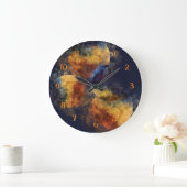 Dunkler Navy Mystic Herbst Große Wanduhr (Zuhause)