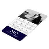 Dunkler Navy Strip | Eleganter Foto - Kalender 201 Magnet (Linke Seite)
