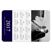 Dunkler Navy Strip | Eleganter Foto - Kalender 201 Magnet (Horizontal)