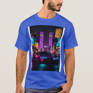 Dunkler Neon Sport am Strand Neon City 5 T-Shirt