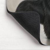 Dunkler Newfoundland-Gedenkengel Mousepad (Ecke)
